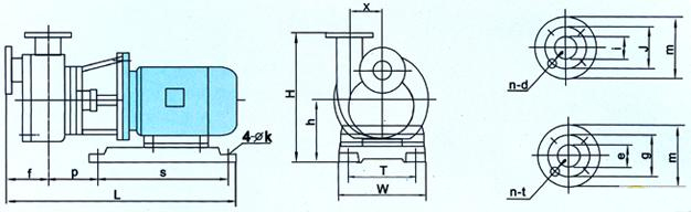 FZB系列氟塑料自吸泵安装尺寸