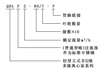 QDL立式多(duō)G泵型号及意义